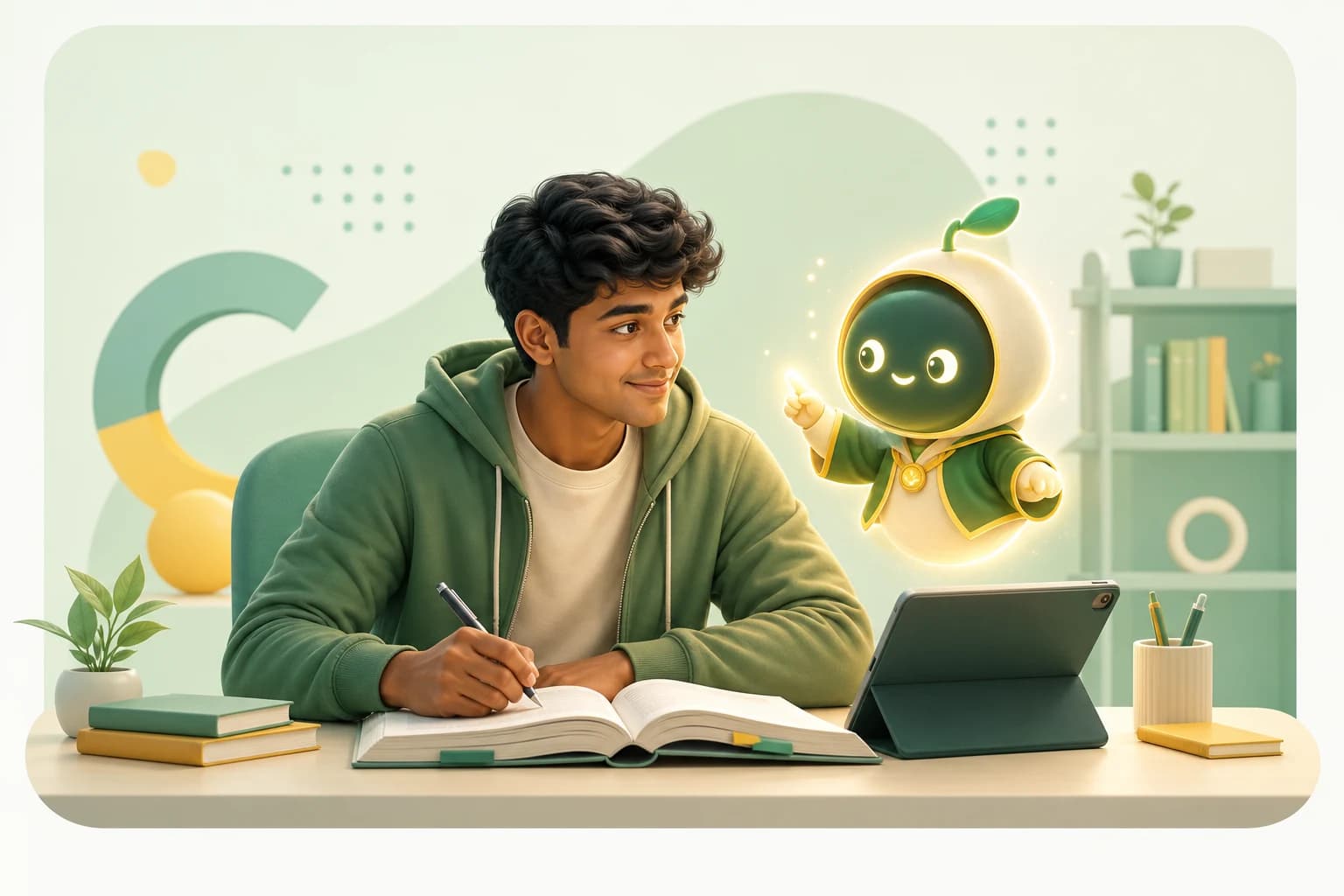 Student learning one-on-one with the Edufocus AI Tutor
